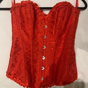 RED CORSET TOP SIZE SMALL
